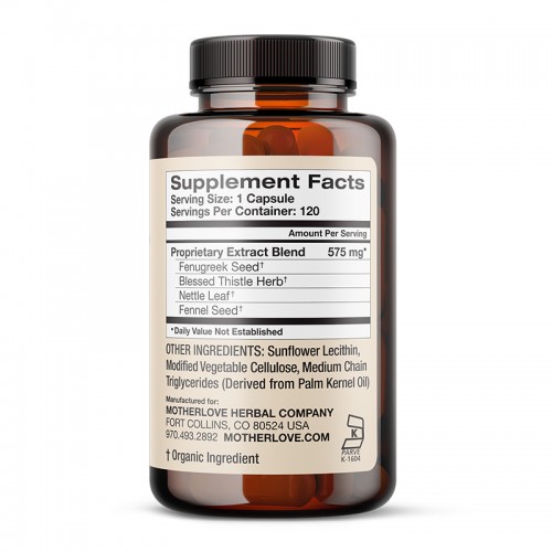 MotherLove More Milk Plus (60 Capsules / 120 Capsules) | Made in USA | Organic